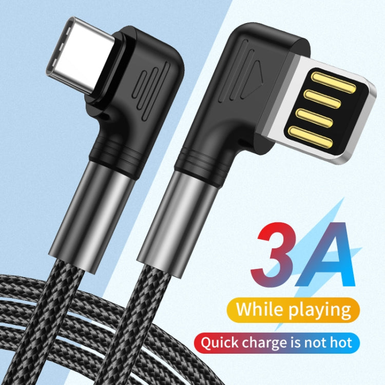 3A USB to USB-C/Type-C Double Elbow Charging Cable(3m) - by buy2fix | Online Shopping UK | buy2fix