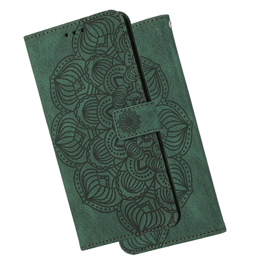 For Xiaomi Redmi Note 8 Mandala Embossed Flip Leather Phone Case(Green) by buy2fix