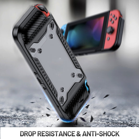 Game Handle Gamepad TPU+PC Protective Case for Switch OLED(Black) by buy2fix