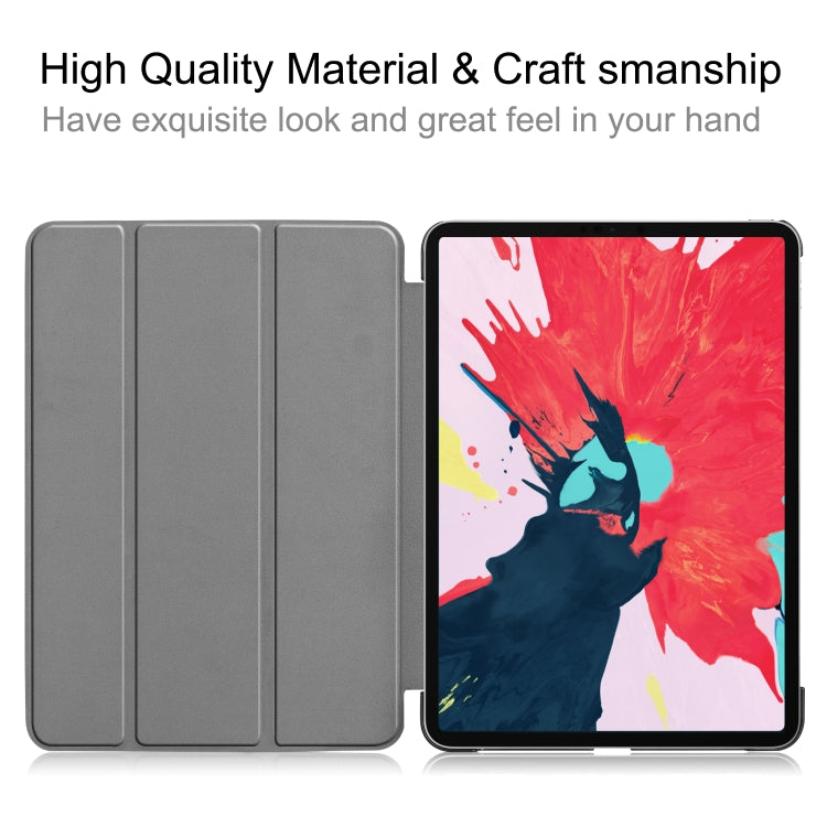 For iPad Pro 11 inch 2020 Custer Texture Smart PU Leather Tablet Case with Sleep / Wake-up Function & 3-Fold Holder(Black) - iPad Pro 11 (2020) Cases by buy2fix | Online Shopping UK | buy2fix