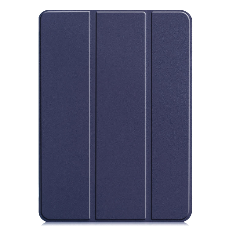 For iPad Pro 11 inch 2020 Custer Texture Smart PU Leather Tablet Case with Sleep / Wake-up Function & 3-Fold Holder(Blue) by buy2fix