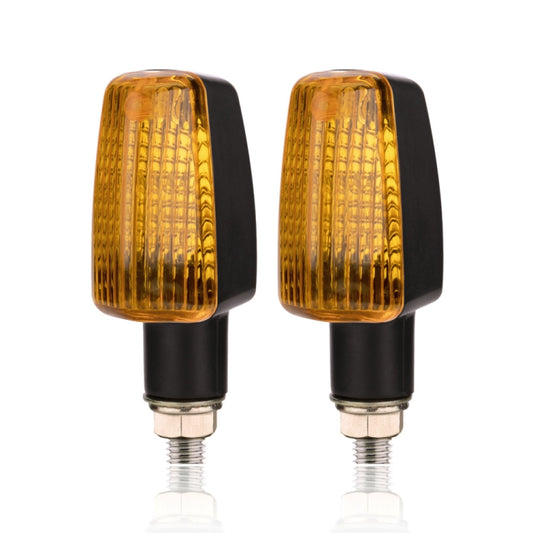 2 PCS PE-ZS102 Motorcycle Retro Style Turn Signal Light(Black + Yellow Light Shell) by buy2fix