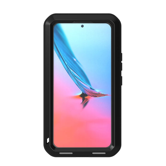 For Samsung Galaxy S22 LOVE MEI Metal Shockproof Waterproof Dustproof Protective Phone Case with Glass(Black) by LOVE MEI