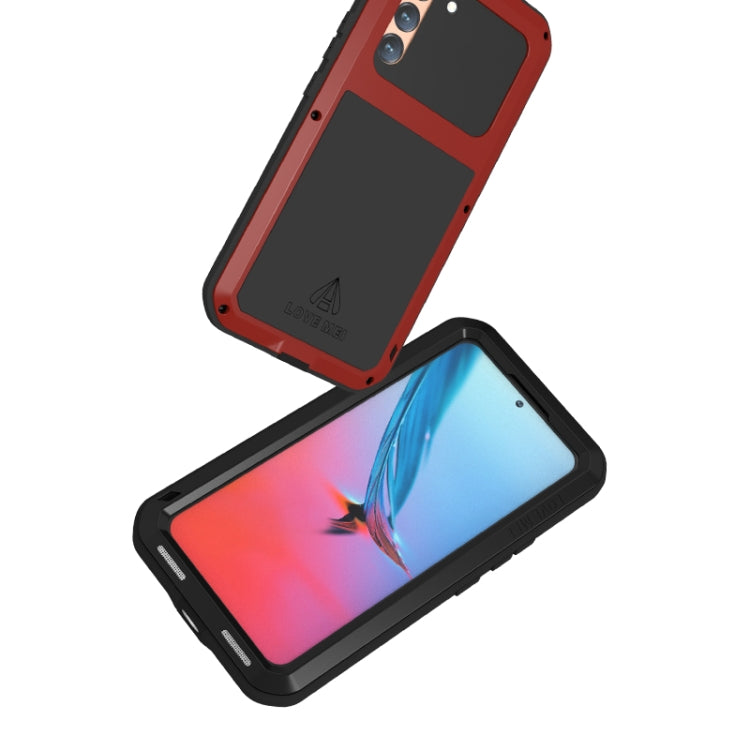 For Samsung Galaxy S22 LOVE MEI Metal Shockproof Waterproof Dustproof Protective Phone Case with Glass(Silver) - Galaxy S22 5G Cases by LOVE MEI | Online Shopping UK | buy2fix
