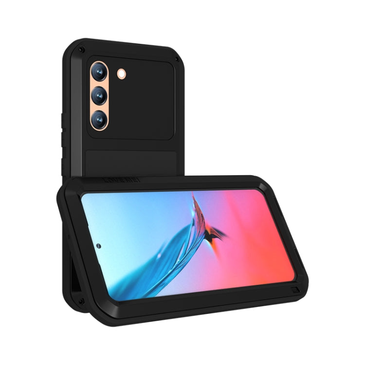 For Samsung Galaxy S22 LOVE MEI Metal Shockproof Waterproof Dustproof Protective Phone Case with Glass(Army Green) - Galaxy S22 5G Cases by LOVE MEI | Online Shopping UK | buy2fix