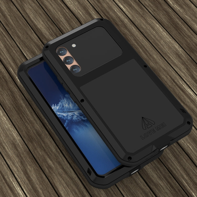 For Samsung Galaxy S22+ LOVE MEI Metal Shockproof Waterproof Dustproof Protective Phone Case with Glass(Army Green) by LOVE MEI