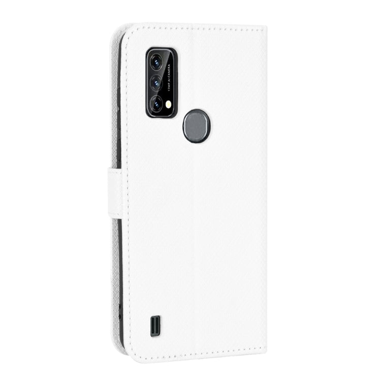 For Blackview A50 Diamond Texture Leather Phone Case(White) - More Brand by buy2fix | Online Shopping UK | buy2fix
