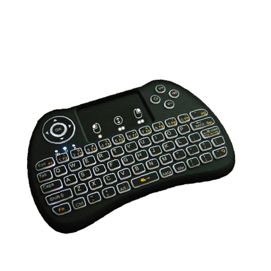 H9 2.4GHz Mini Wireless Air Mouse QWERTY Keyboard with White Backlight & Touchpad for PC, TV(Black) by buy2fix