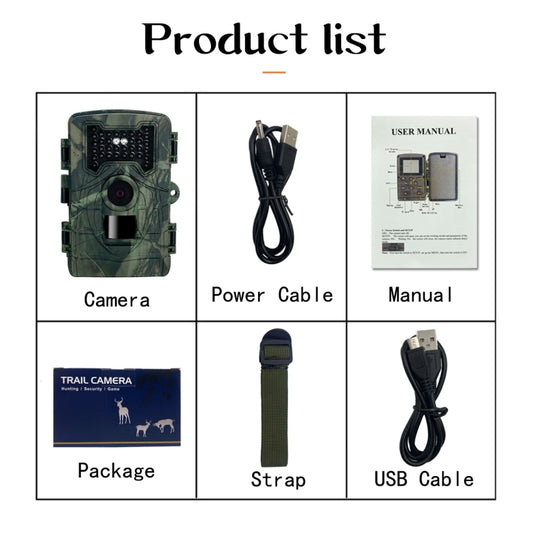 PR2000 2 Inch LCD Screen Infrared Night Vision Wildlife Hunting Trail Camera by buy2fix