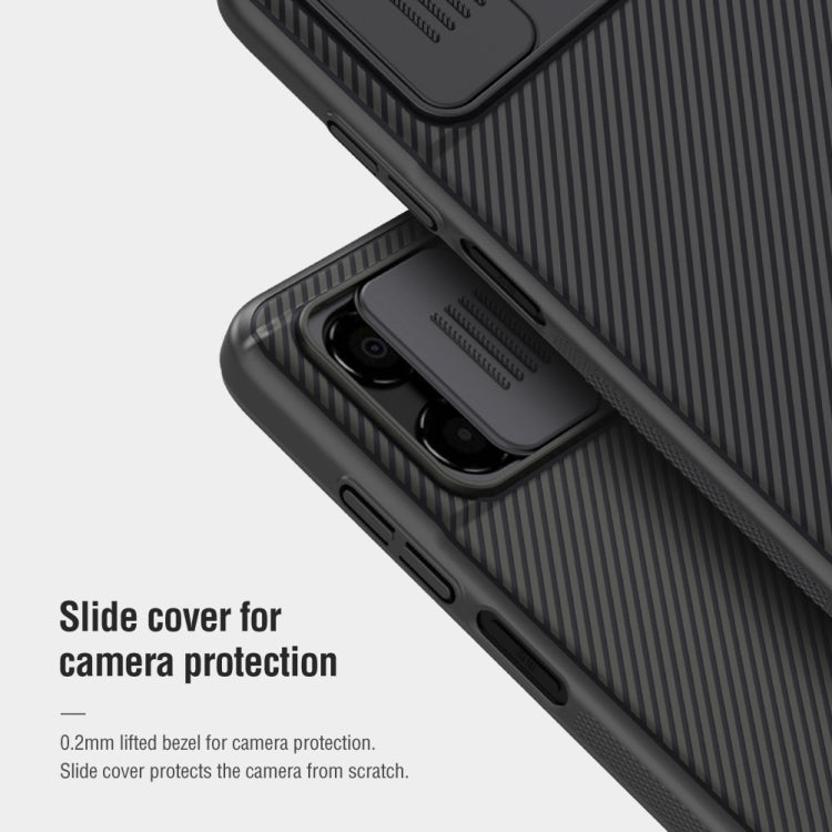 For Xiaomi Poco M4 5G NILLKIN Black Mirror Series Camshield PC Phone Case(Blue) - Xiaomi Cases by NILLKIN | Online Shopping UK | buy2fix