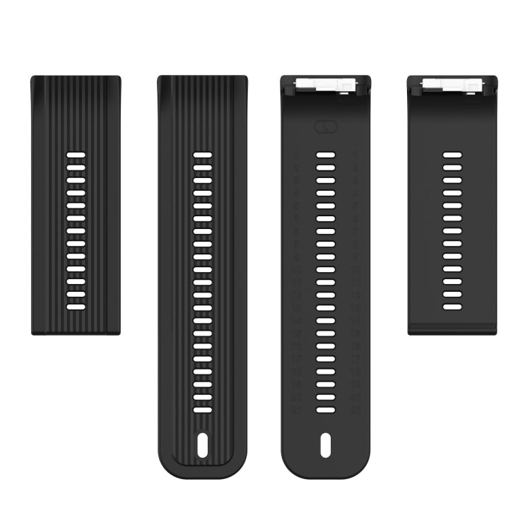 For Huawei Watch D Solid Color Silicone Watch Band with Buckle(Black) - Watch Bands by buy2fix | Online Shopping UK | buy2fix