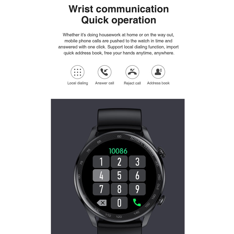 AK32 1.36 inch IPS Touch Screen Smart Watch, Support Bluetooth Calling/Blood Oxygen Monitoring,Style: Steel Watch Band(Silver) - Smart Watches by buy2fix | Online Shopping UK | buy2fix