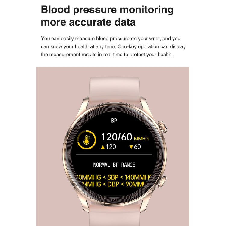 AK32 1.36 inch IPS Touch Screen Smart Watch, Support Bluetooth Calling/Blood Oxygen Monitoring,Style: Steel Watch Band(Silver) - Smart Watches by buy2fix | Online Shopping UK | buy2fix