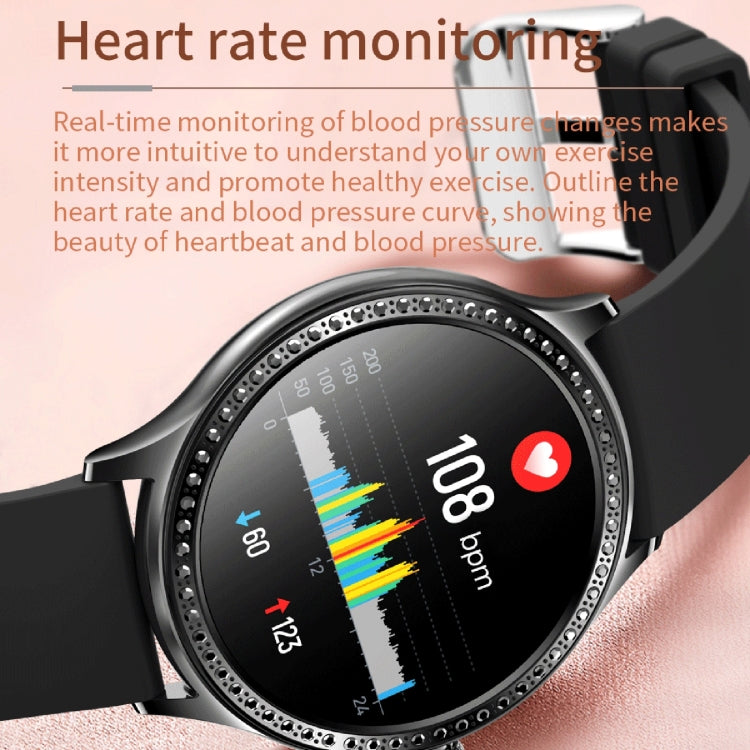 AK35 1.32 inch IPS Color Screen Smart Watch, Support Sleep Monitoring/Blood Oxygen Monitoring(Black Steel Watch Band) - Smart Watches by buy2fix | Online Shopping UK | buy2fix