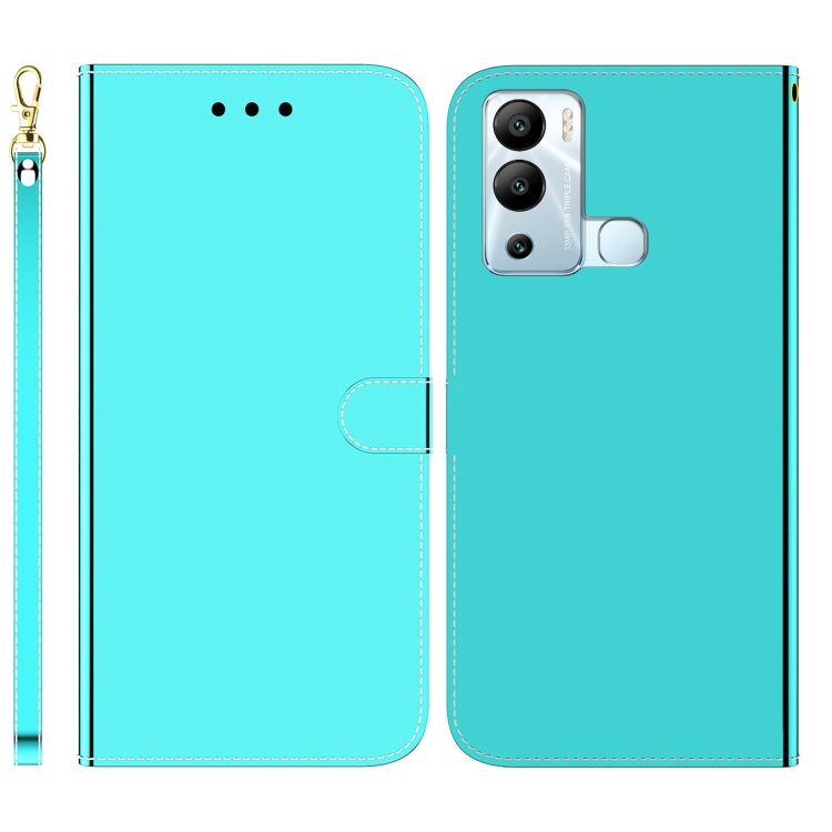For Infinix Hot 12i Imitated Mirror Surface Horizontal Flip Leather Phone Case(Mint Green) - Infinix Cases by buy2fix | Online Shopping UK | buy2fix