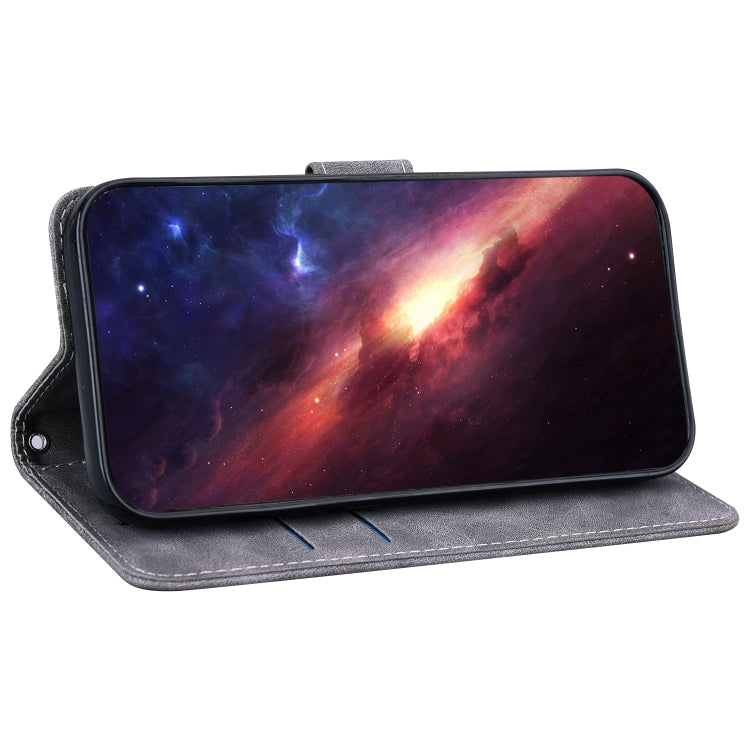 For OnePlus Nord CE 2 Lite 5G Geometric Embossed Leather Phone Case(Grey) - OnePlus Cases by buy2fix | Online Shopping UK | buy2fix