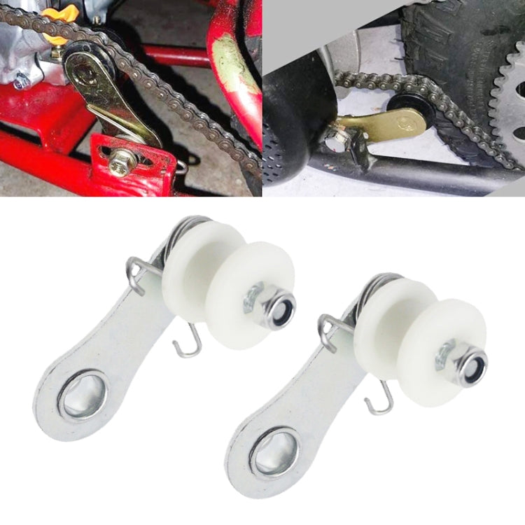 2 PCS Chain Roller Guide Tensioner Idler for 110CC/125CC/140CC Quad Dirt Bike ATV(White) - Replacement Parts by buy2fix | Online Shopping UK | buy2fix