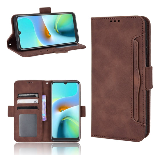 For Blackview A50 Skin Feel Calf Pattern Leather Phone Case(Brown) - More Brand by buy2fix | Online Shopping UK | buy2fix