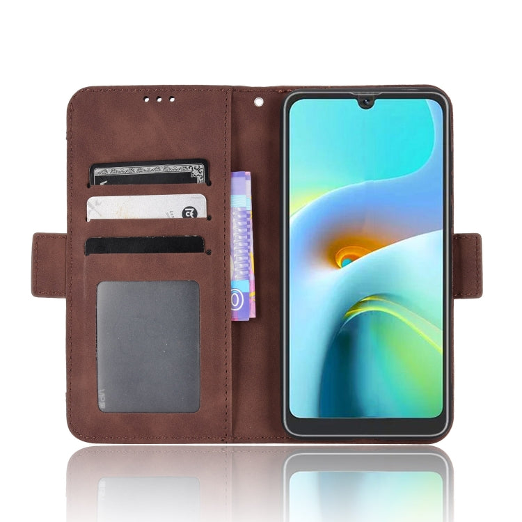 For Blackview A50 Skin Feel Calf Pattern Leather Phone Case(Brown) - More Brand by buy2fix | Online Shopping UK | buy2fix