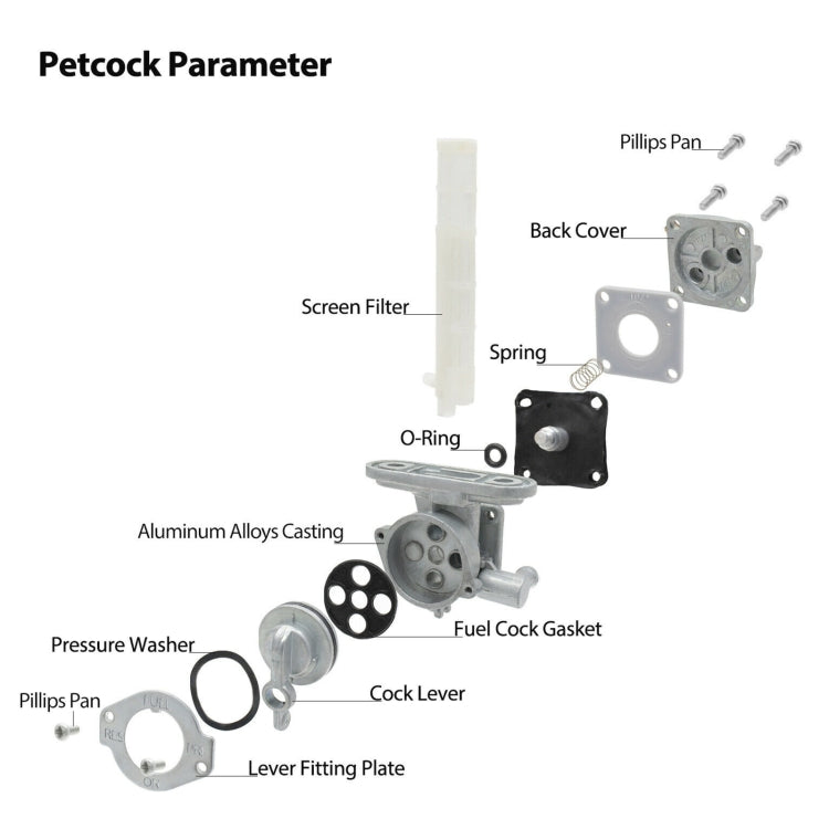 Motorcycle Fuel Tap Valve Petcock Fuel Tank Gas Switch for Suzuki GS300 - Replacement Parts by buy2fix | Online Shopping UK | buy2fix