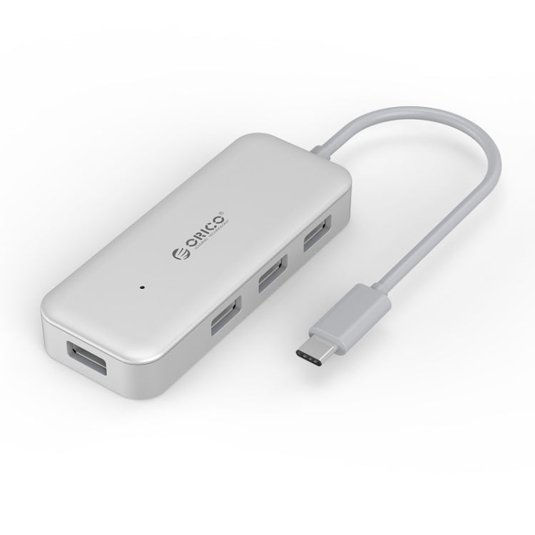 ORICO TC4U-U3 Type-C to USB 3.0 4-Port USB 3.0 Expansion HUB(Silver) - USB HUB by ORICO | Online Shopping UK | buy2fix