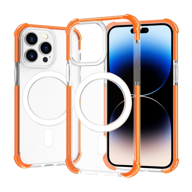 For iPhone 14 Pro Max Magsafe Magnetic Acrylic Shockproof Phone Case (Orange) - iPhone 14 Pro Max Cases by buy2fix | Online Shopping UK | buy2fix