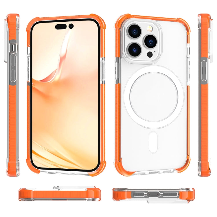 For iPhone 14 Pro Max Magsafe Magnetic Acrylic Shockproof Phone Case (Orange) - iPhone 14 Pro Max Cases by buy2fix | Online Shopping UK | buy2fix