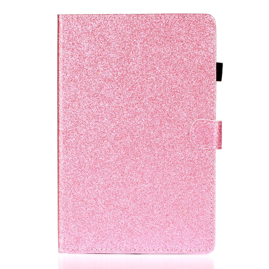 For Lenovo Tab M10 3rd Gen Varnish Glitter Powder Smart Leather Tablet Case(Pink) by buy2fix