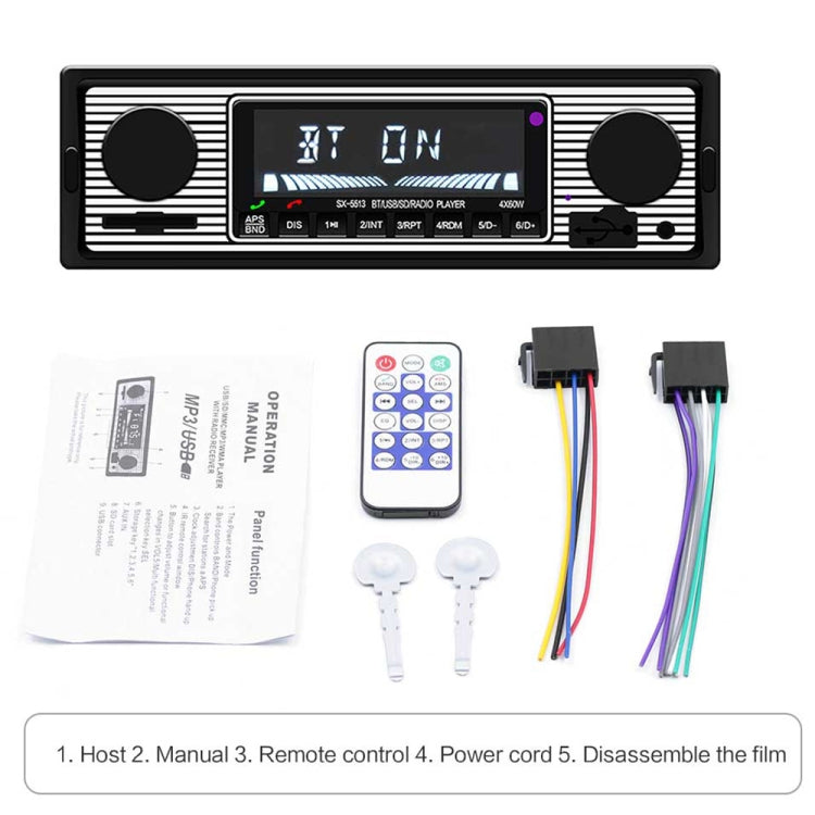 SX-5513 Car LCD Bluetooth 12V MP3 Player, Support FM / TF / U Disk - Car MP3 & MP4 & MP5 by buy2fix | Online Shopping UK | buy2fix