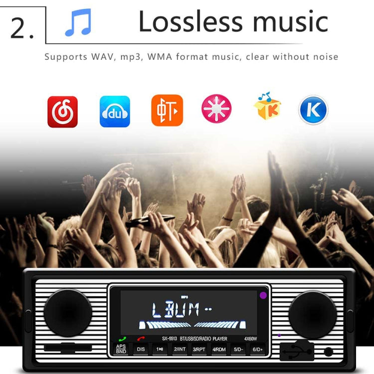 SX-5513 Car LCD Bluetooth 12V MP3 Player, Support FM / TF / U Disk - Car MP3 & MP4 & MP5 by buy2fix | Online Shopping UK | buy2fix