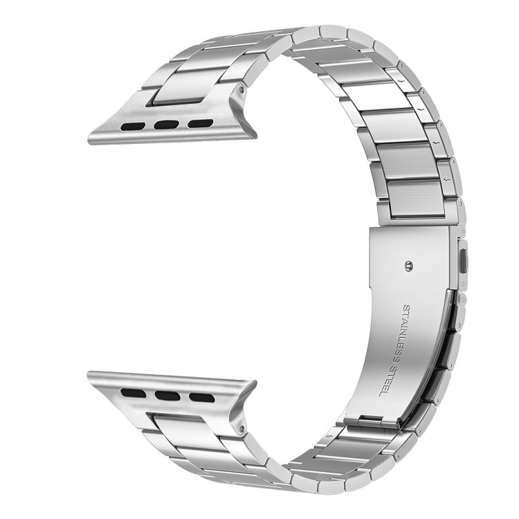 Small Waist Stainless Steel Watch Band For Apple Watch Series 9&8&7 41mm / SE 3&SE 2&6&SE&5&4 40mm / 3&2&1 38mm(Silver) - Watch Bands by buy2fix | Online Shopping UK | buy2fix
