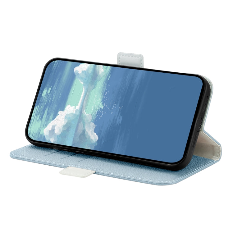 For OPPO A54 4G Candy Color Litchi Texture Leather Phone Case(Light Blue) - OPPO Cases by buy2fix | Online Shopping UK | buy2fix