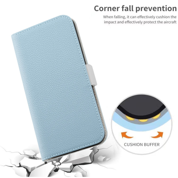 For OPPO A54 4G Candy Color Litchi Texture Leather Phone Case(Light Blue) - OPPO Cases by buy2fix | Online Shopping UK | buy2fix
