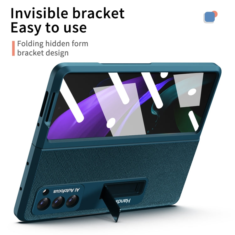 For Samsung Galaxy Z Fold2 5G Retractable Hinge TPU + PC Phone Case with Protective Film(Green) by buy2fix