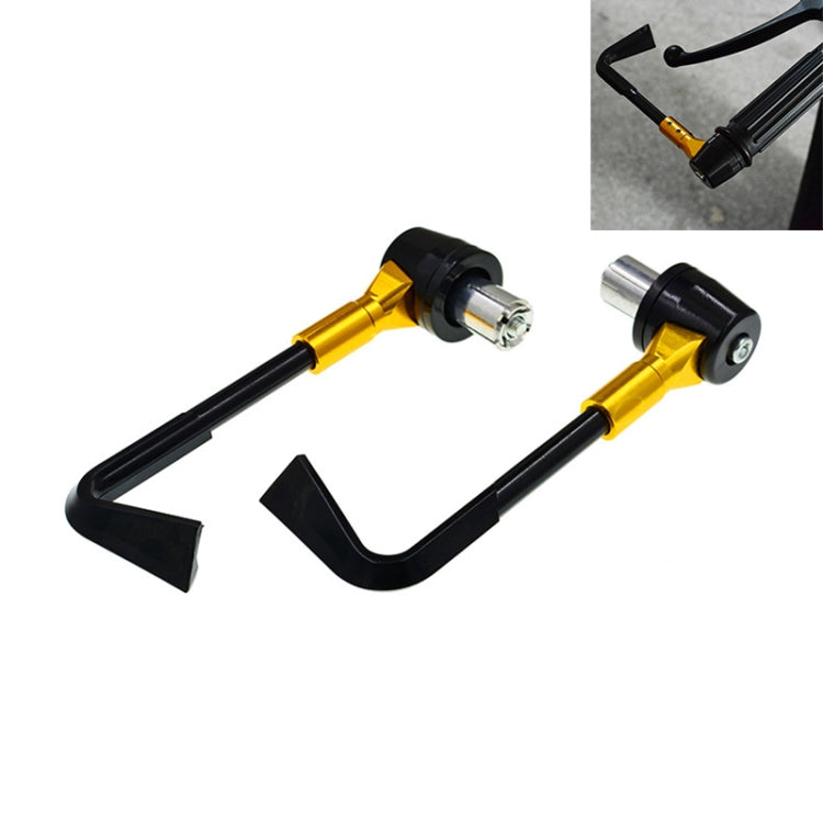 2 PCS Universal 22mm Shockproof Protection Rod CNC Horn Shape Handbrake Motorcycle Modification Accessories(Gold) - Motorbike Brakes by buy2fix | Online Shopping UK | buy2fix