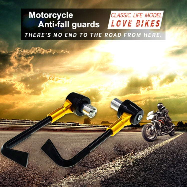 2 PCS Universal 22mm Shockproof Protection Rod CNC Horn Shape Handbrake Motorcycle Modification Accessories(Black) by buy2fix