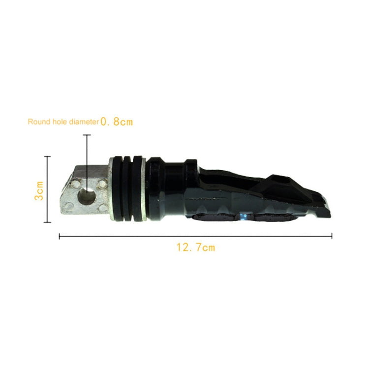 Universal Motor Bike Footpegs Foot Rests Rear Pedals Set Motorcycle Modification Accessories(Black) - Others by buy2fix | Online Shopping UK | buy2fix