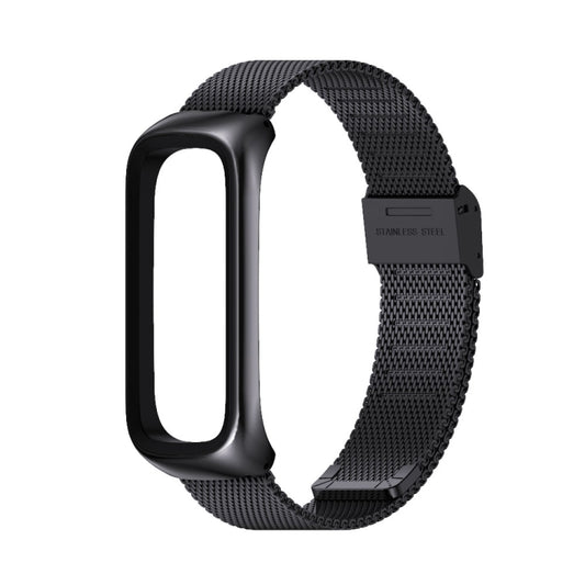 For Samsung Galaxy Fit 2 MIJOBS Milan Buckle Stainless Steel Watch Band(Black) by MIJOBS