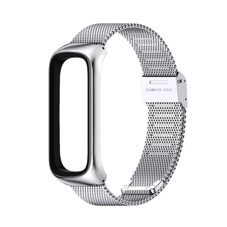 For Samsung Galaxy Fit 2 MIJOBS Milan Buckle Stainless Steel Watch Band(Silver) - Watch Bands by MIJOBS | Online Shopping UK | buy2fix
