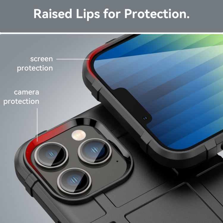 For iPhone 14 Pro Max Lanyard Rugged Shield TPU Phone Case (Black) - iPhone 14 Pro Max Cases by buy2fix | Online Shopping UK | buy2fix