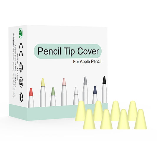 8 PCS / Set Universal Wearable Stylus Nib Cover For Apple Pencil 1 / 2(Yellow) by buy2fix