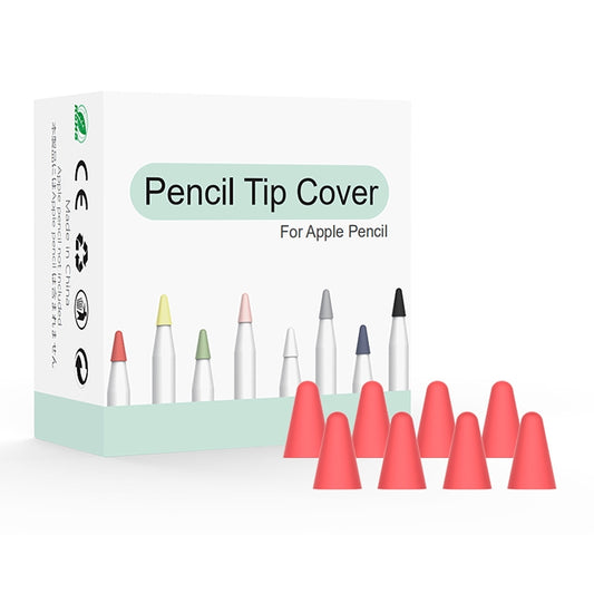 8 PCS / Set Universal Wearable Stylus Nib Cover For Apple Pencil 1 / 2(Red) by buy2fix