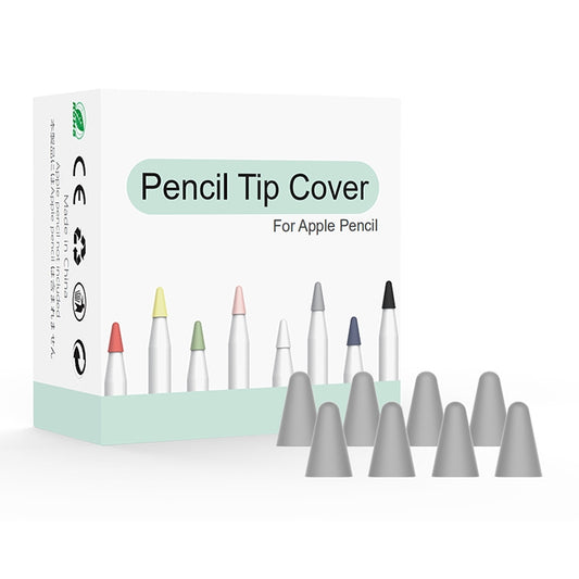 8 PCS / Set Universal Wearable Stylus Nib Cover For Apple Pencil 1 / 2(Grey) by buy2fix
