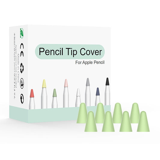 8 PCS / Set Universal Wearable Stylus Nib Cover For Apple Pencil 1 / 2(Green) by buy2fix