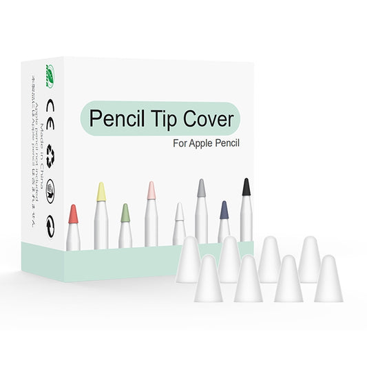 8 PCS / Set Universal Wearable Stylus Nib Cover For Apple Pencil 1 / 2(White) by buy2fix