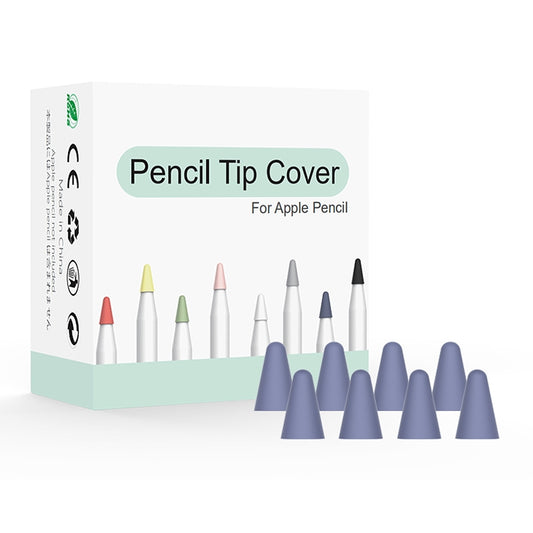 8 PCS / Set Universal Wearable Stylus Nib Cover For Apple Pencil 1 / 2(Blue) by buy2fix