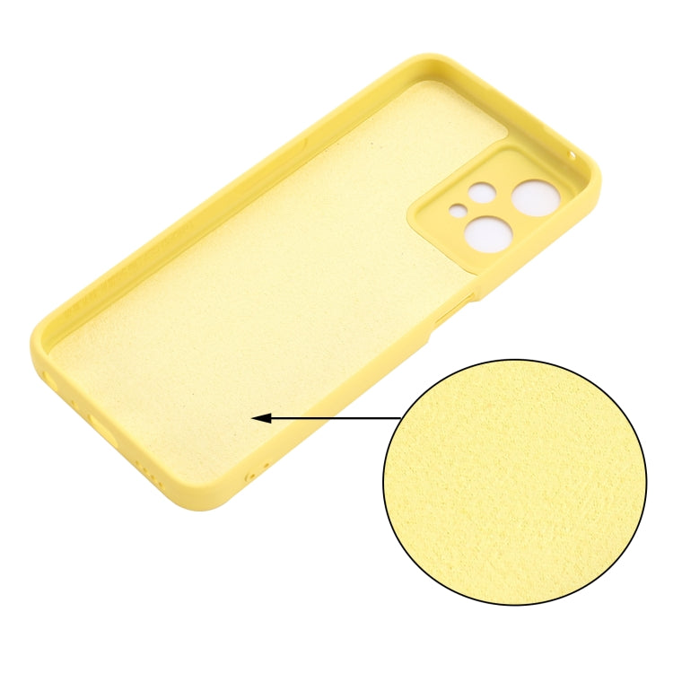 For OnePlus Nord CE 2 Lite 5G Solid Color Liquid Silicone Full Coverage Phone Case(Yellow) - OnePlus Cases by buy2fix | Online Shopping UK | buy2fix