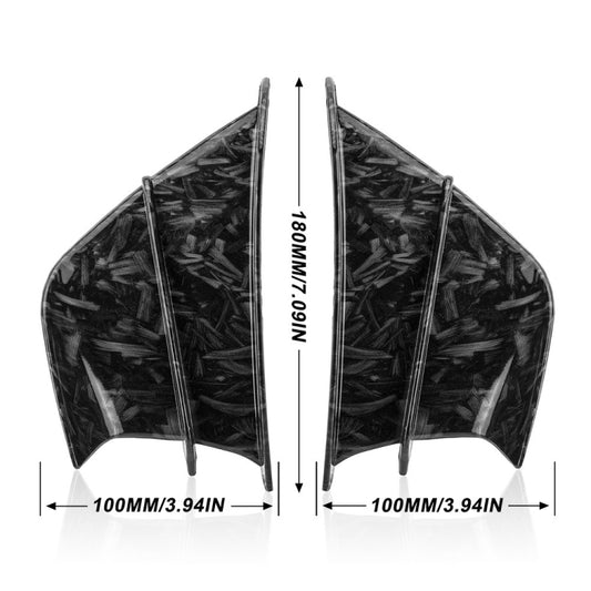 Motorcycle Winglet Aerodynamic Wing Kit Spoiler, Style:Forged Texture by buy2fix