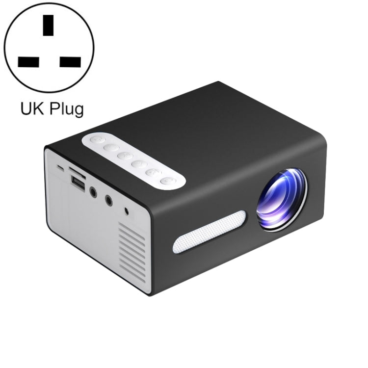T300 25ANSI LED Portable Home Multimedia Game Projector, Plug Type:UK Plug(Black) - LED Projector by buy2fix | Online Shopping UK | buy2fix