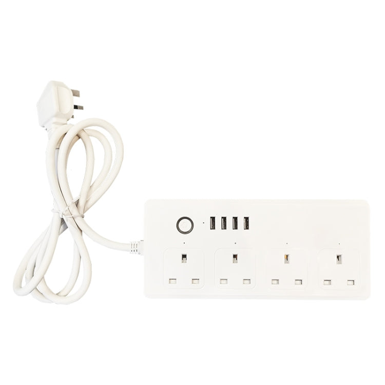 ZigBee 13A SM-SO301-K 4 Holes + 4 USB Multi-purpose Smart Power Strip, UK Plug - Smart Socket by buy2fix | Online Shopping UK | buy2fix